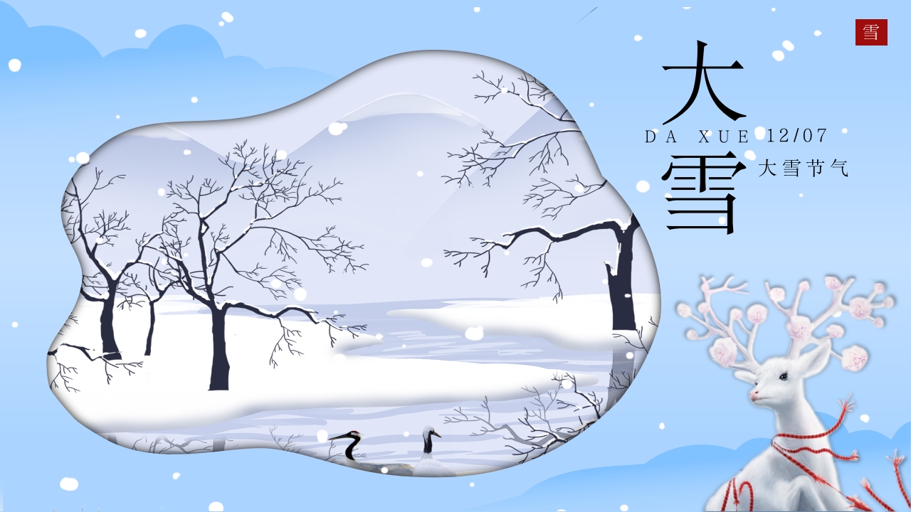 二十四节气之大雪的由来介绍PPT课件.pptx