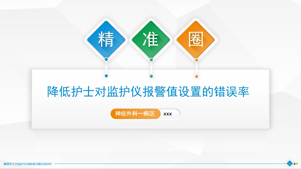 神经外科：精准圈降低护士对监护仪报警值设置的错误率PPT.pptx
