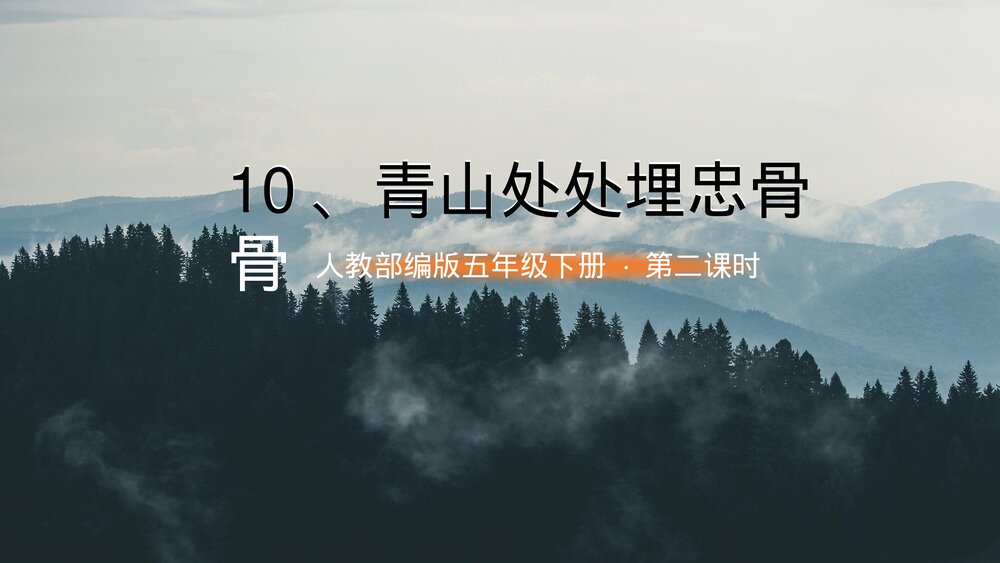 人教版《青山处处埋忠骨》五年级下册语文第二课时PPT课件.pptx