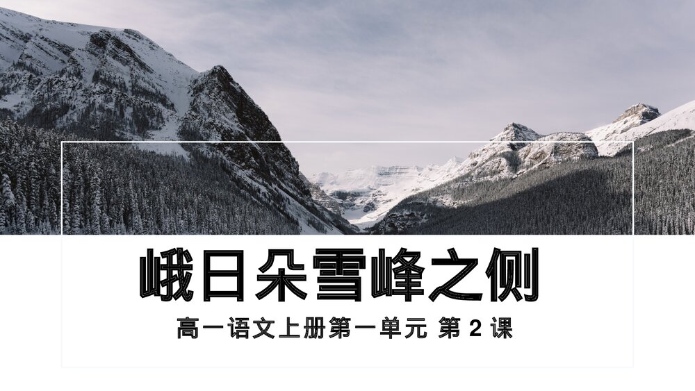 高中《峨日朵雪峰之侧》语文教学PPT课件.pptx