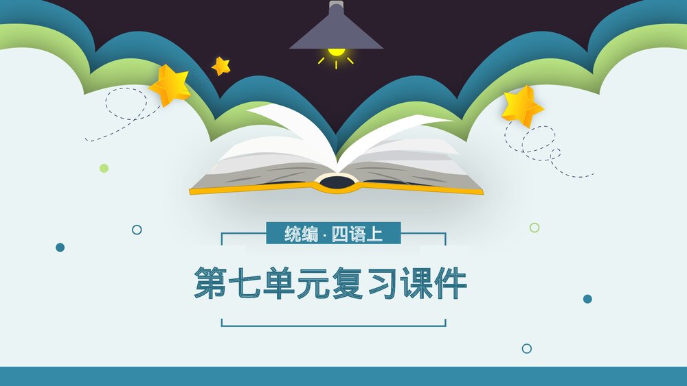 小学语文统编四语上第七单元复习课件.pptx